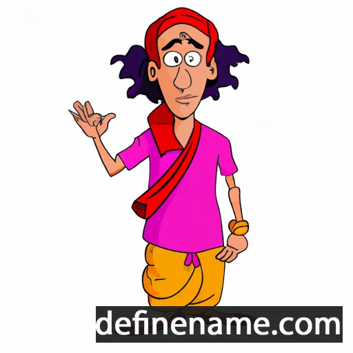 cartoon of the name Jyotirmoy