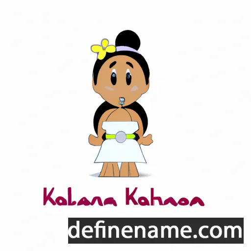 cartoon of the name Ka'ilianu