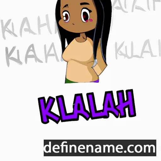 cartoon of the name Kahli