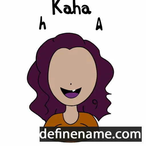 cartoon of the name Kahlia