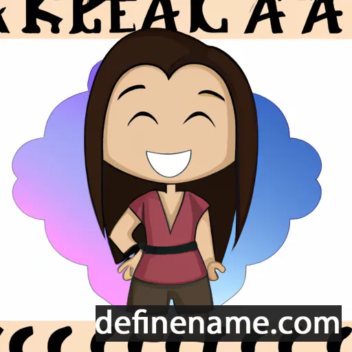 cartoon of the name Kaiea