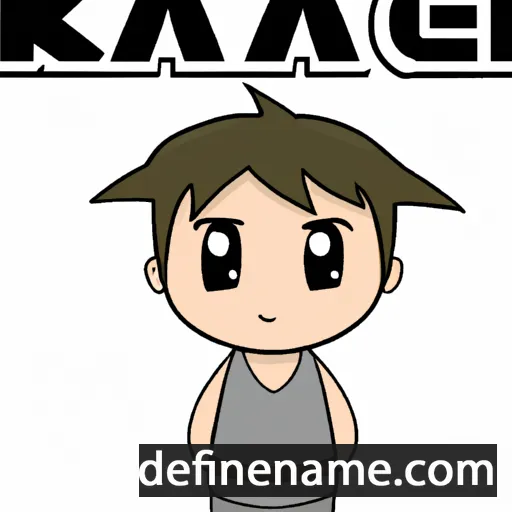 cartoon of the name Kaige