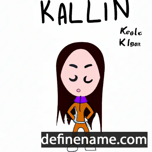 cartoon of the name Kailin