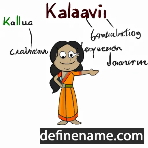 cartoon of the name Kalaivani