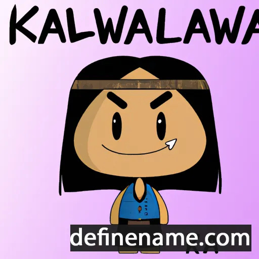 cartoon of the name Kalawaiʻa