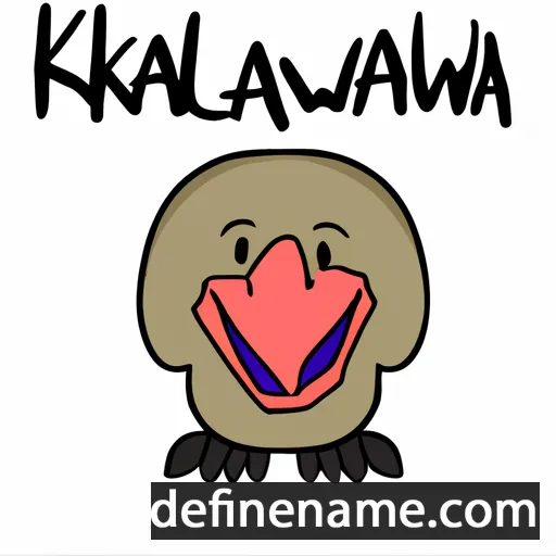 cartoon of the name Kalawallkii