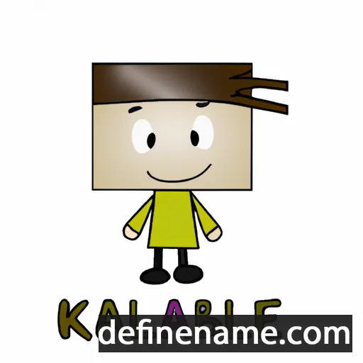 cartoon of the name Kalebe