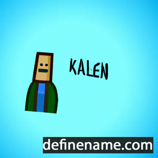 cartoon of the name Kalen