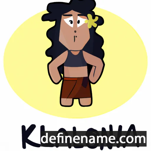 cartoon of the name Kaleolani