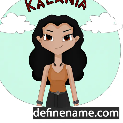 cartoon of the name Kaliana