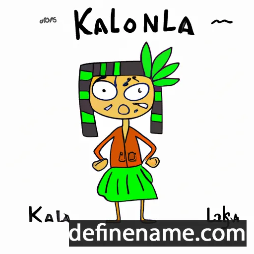 cartoon of the name Kalikona