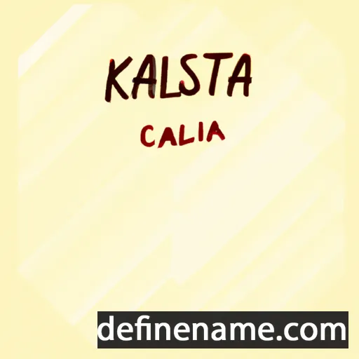 cartoon of the name Kalliszta