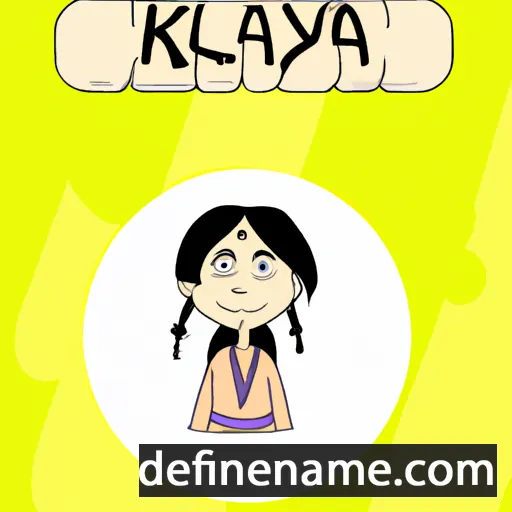 cartoon of the name Kalya