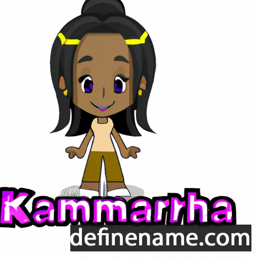 cartoon of the name Kamariah