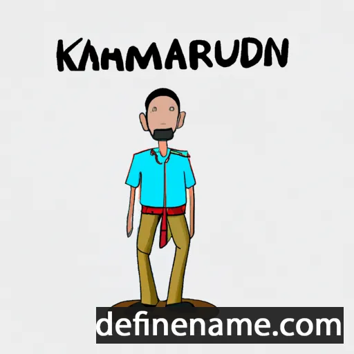 cartoon of the name Kamaruddin