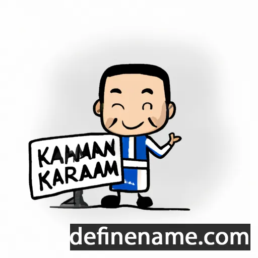 cartoon of the name Kamarulzaman