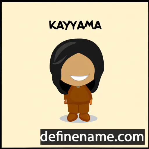 cartoon of the name Kamayah