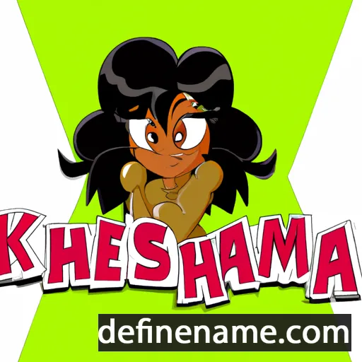 cartoon of the name Kamesha