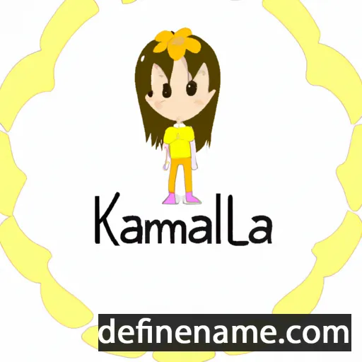 cartoon of the name Kamillia