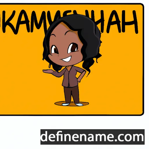 cartoon of the name Kamyiah