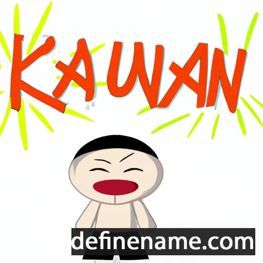 cartoon of the name Kanau