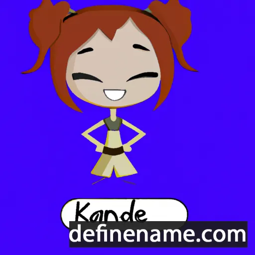 cartoon of the name Kandee