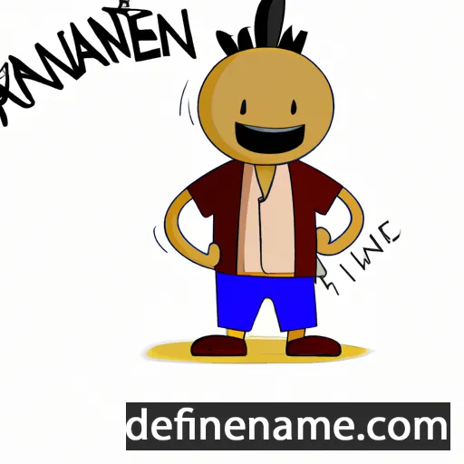 cartoon of the name Kanenstenhawi