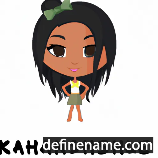 cartoon of the name Kaniesha