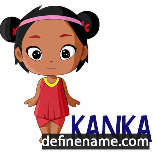 cartoon of the name Kanika