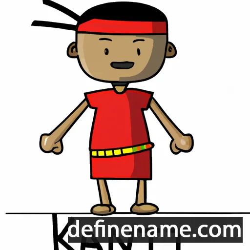 cartoon of the name Kanti