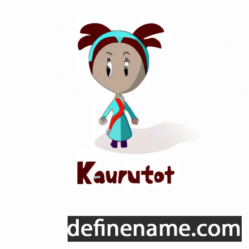 cartoon of the name Kaoutar