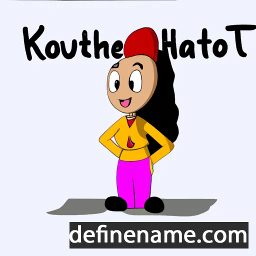 cartoon of the name Kaouther