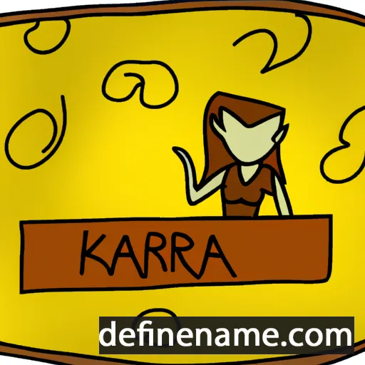 cartoon of the name Kara