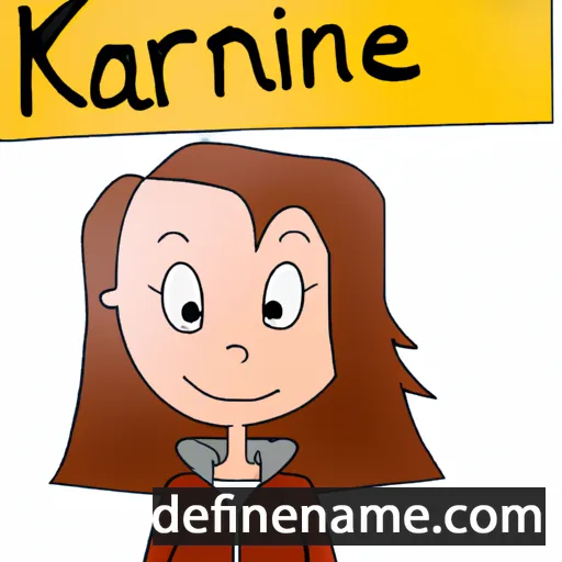 cartoon of the name Karinne