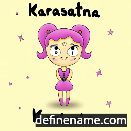 cartoon of the name Karistiaanna