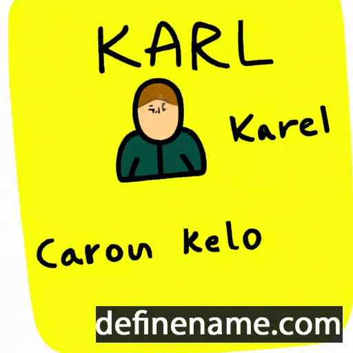 cartoon of the name Karlen