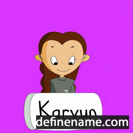 cartoon of the name KarlyAnn