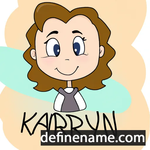 cartoon of the name Karlynn