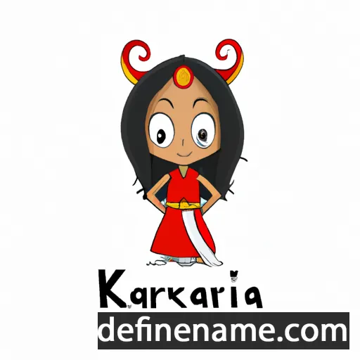 cartoon of the name Karnika