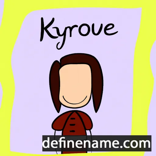 cartoon of the name Karolyne