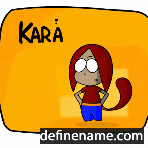 cartoon of the name Karra