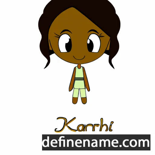 cartoon of the name Karriah