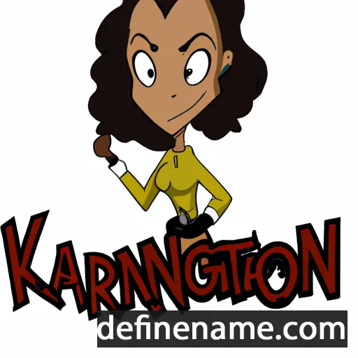 cartoon of the name Karrington