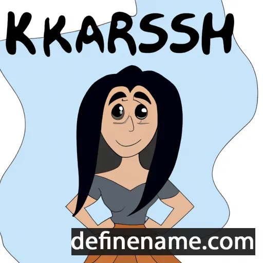 cartoon of the name Karsha