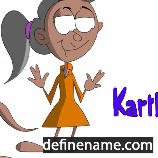 cartoon of the name Karthy