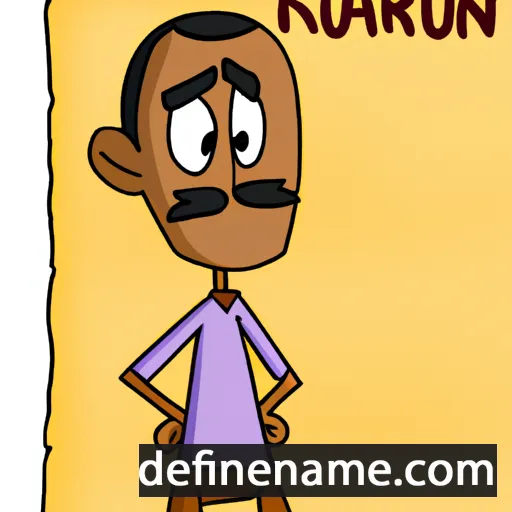 cartoon of the name Karun