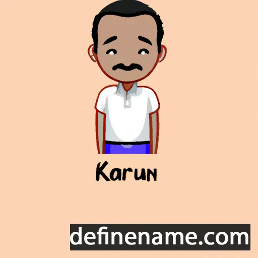 cartoon of the name Karunakaran