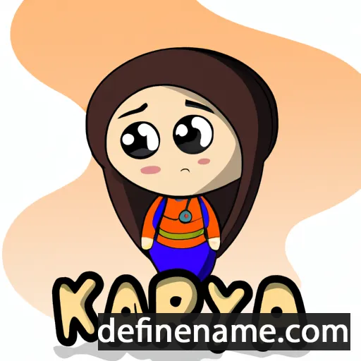 cartoon of the name Karya