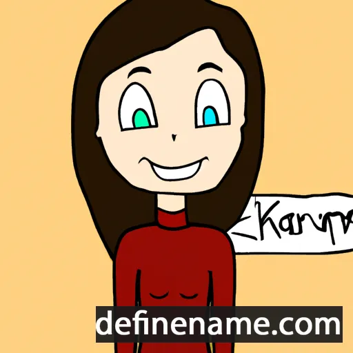 cartoon of the name Karynne