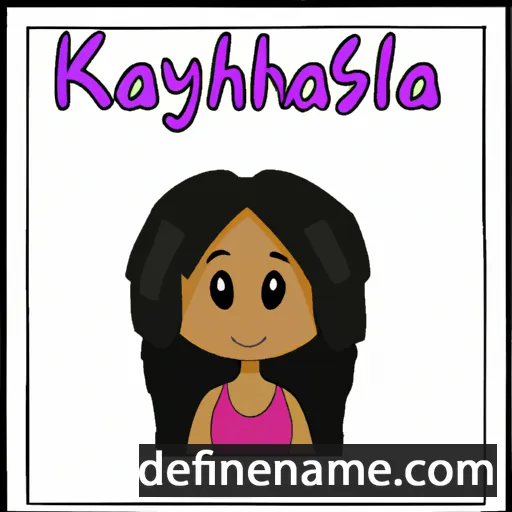 cartoon of the name Kashayla